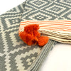 Merida Gray - Orange Turkish Towel / Blanket