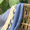Pipa Sustainable Hand-loomed Throw Blanket - Blue