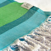 Samara Striped Sustainable Turkish Towel  Green